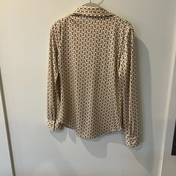 L'Agence Harmony Long Sleeve Blouse Three Tone Chain small - Picture 5 of 6